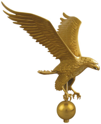 Gold Anodized Aluminum Globe for E-16 Eagle - Image 2