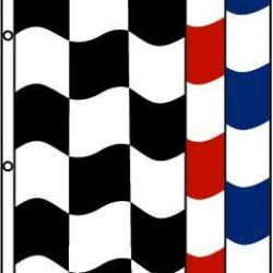 8' x 3' Checkered Race Style Vertical Flags