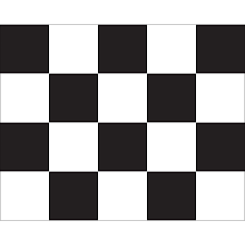 Fully Printed Outdoor Black & White Race Style Checkered Flags - Assorted Sizes