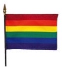 E-Gloss Mounted Mini Rainbow Pride Flags (1 dozen)